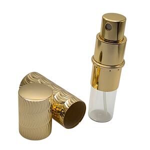 Vintage Gold Tone Refillable Perfume Atomizer Spray Bottle Travel Size